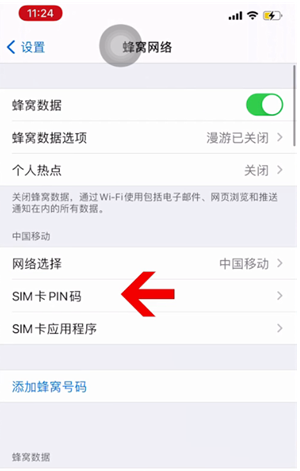 湖滨苹果14维修网分享如何给iPhone14的SIM卡设置密码 