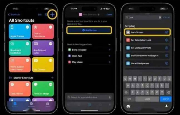 湖滨苹果14锁屏维修店分享iPhone14升级iOS16.4后如何创建锁屏快捷方式 